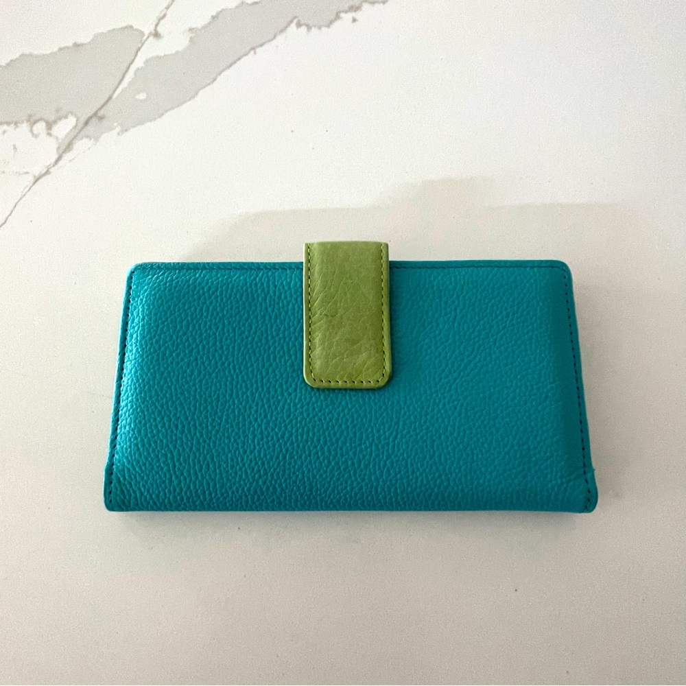 Turquoise and Green Women's Leather  Wallet